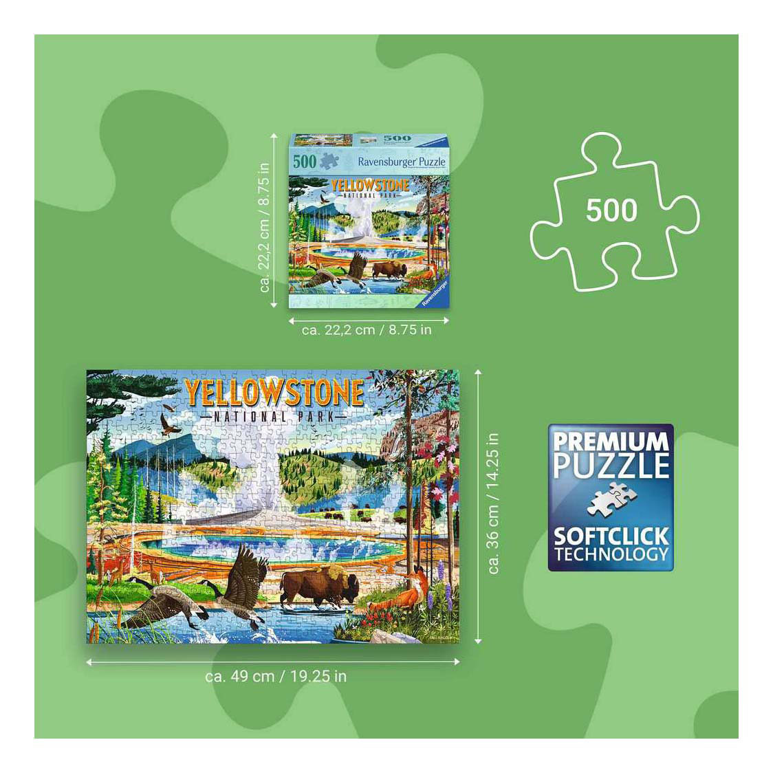 Ravensburger Legpuzzlel Yellowstone Nationalpark - 500st.