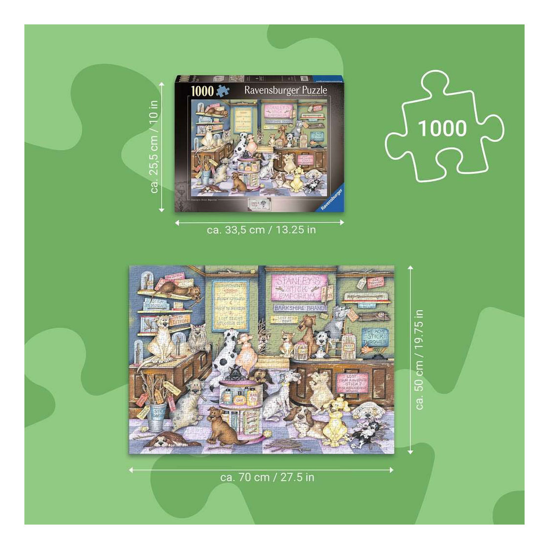 Ravensburger Legpuzzel Dapper Dog's No.2: Stanl. Collez-les - 1000st.