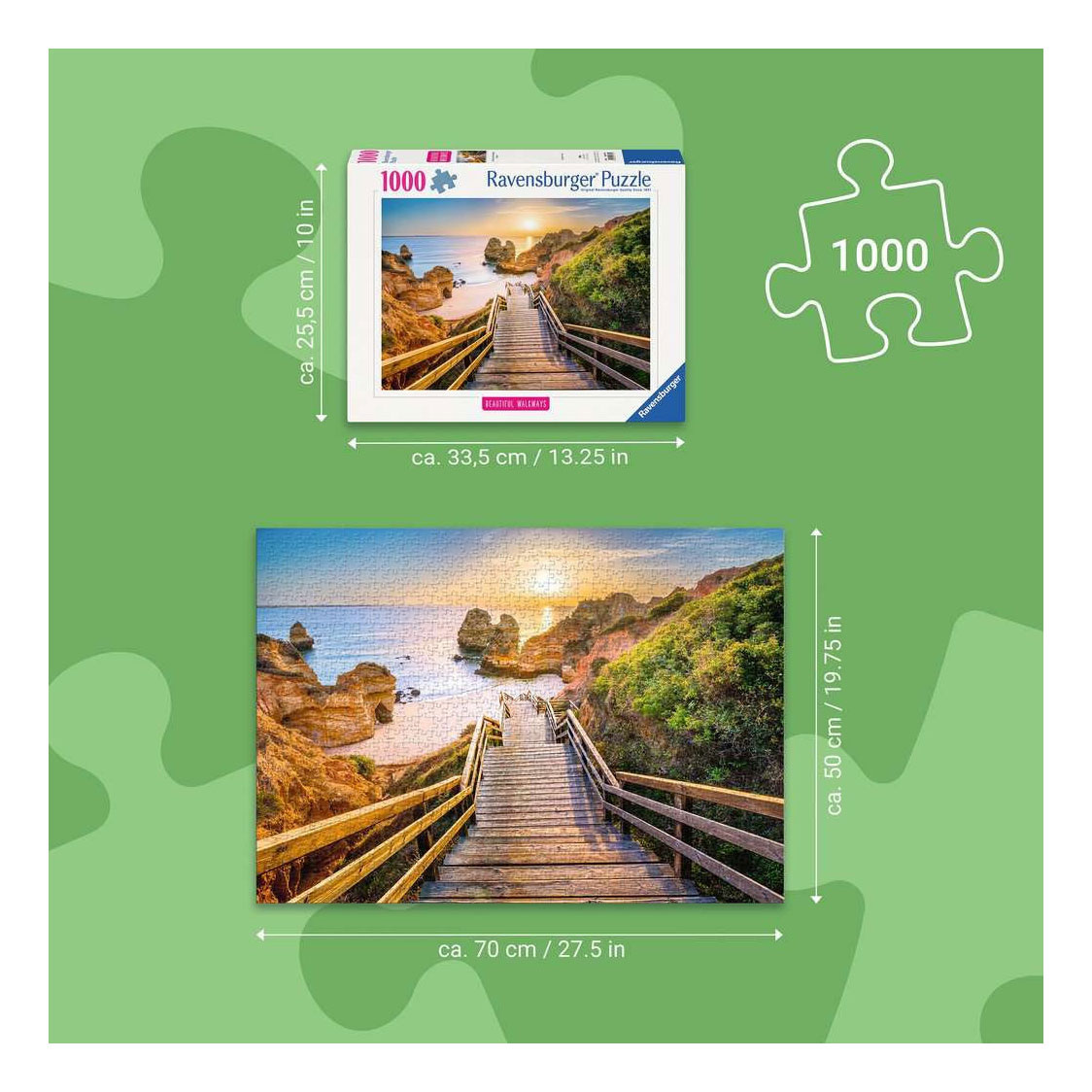 Ravensburger Legpuzzel Stairway to Camilo Beach, Algarve - 1000st.