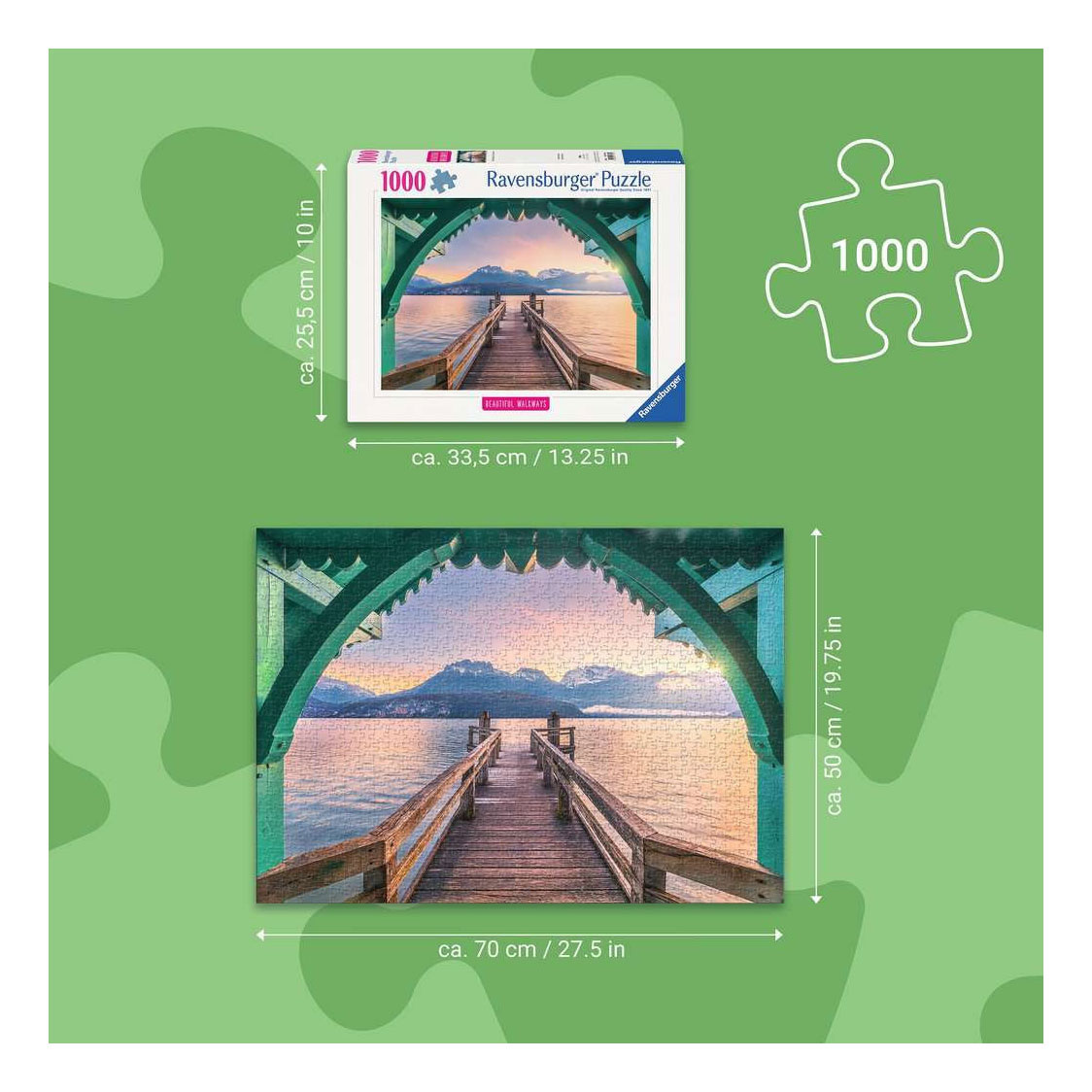 Ravensburger Legpuzzel Footbridge at Lac d'Annecy - 1000st.