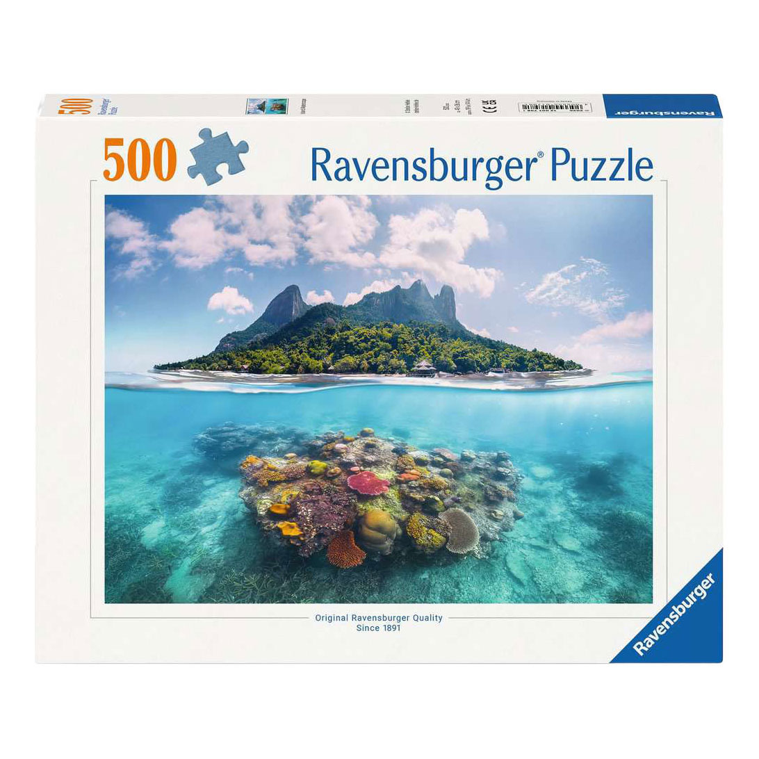 Puzzle Ravensburger Paysage aquatique insulaire - 500 pièces.