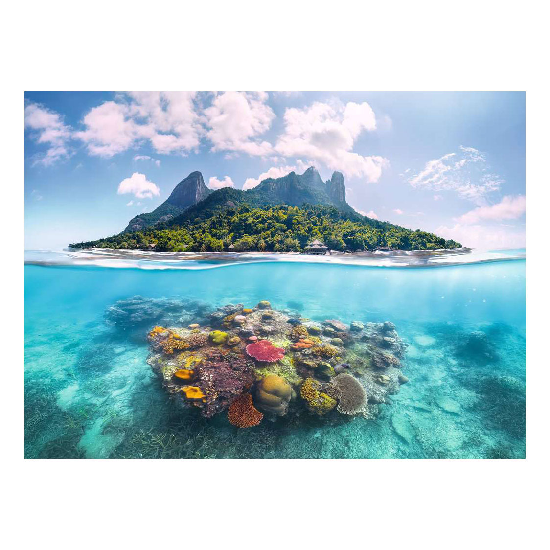 Puzzle Ravensburger Paysage aquatique insulaire - 500 pièces.