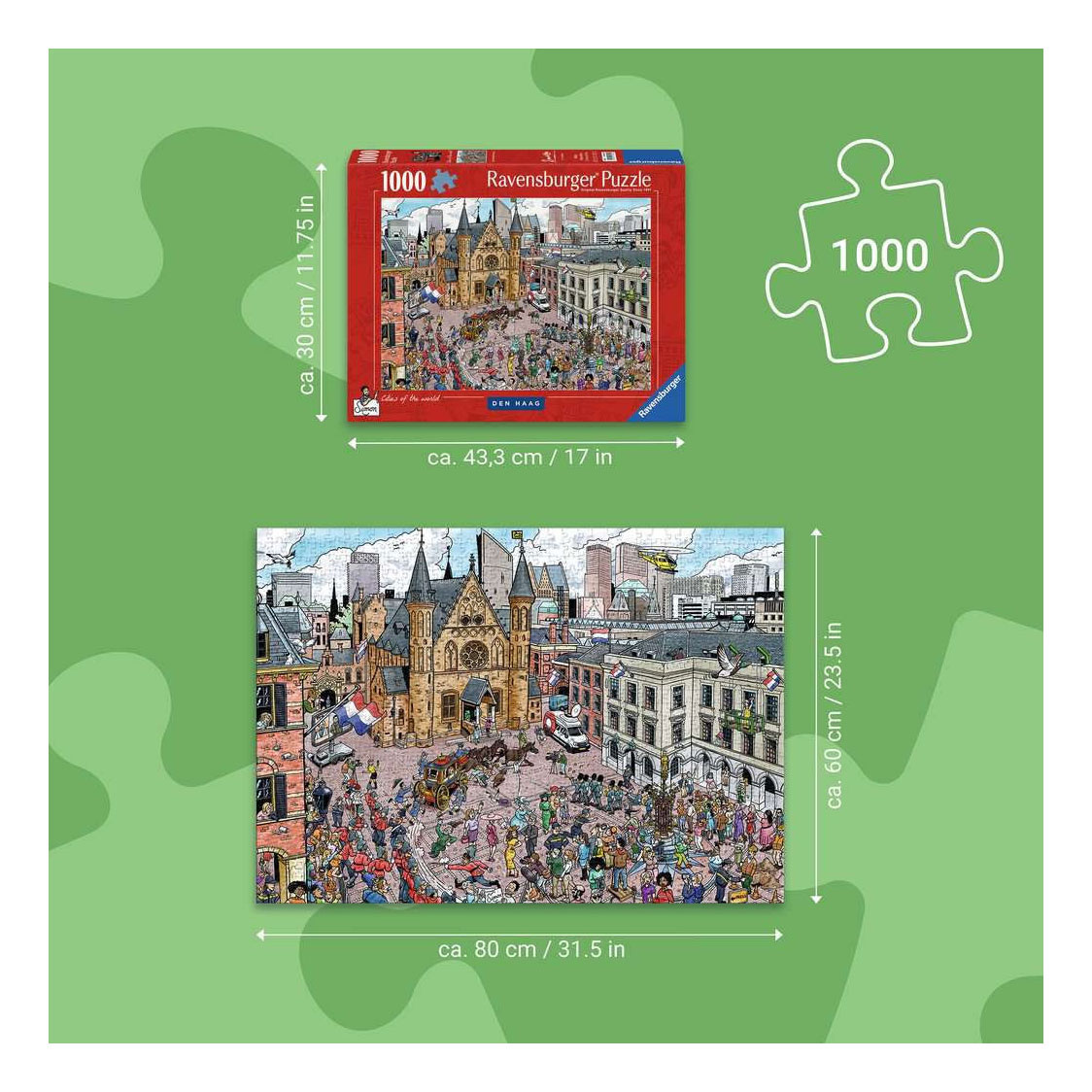 Puzzle Ravensburger Fleroux La Haye - 1000 pièces.