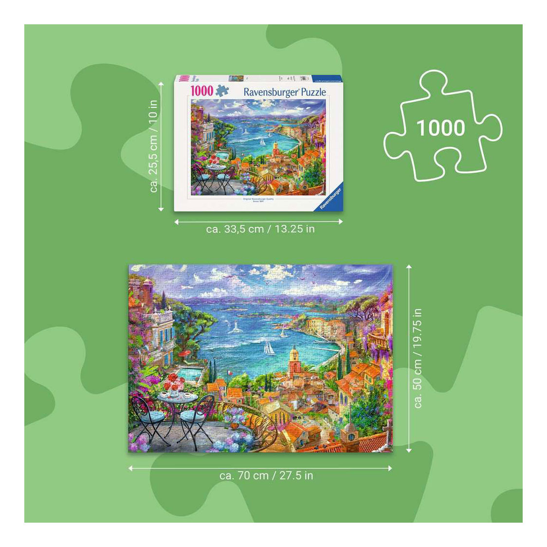 Puzzle Ravensburger Saint-Tropez - 1000 pièces