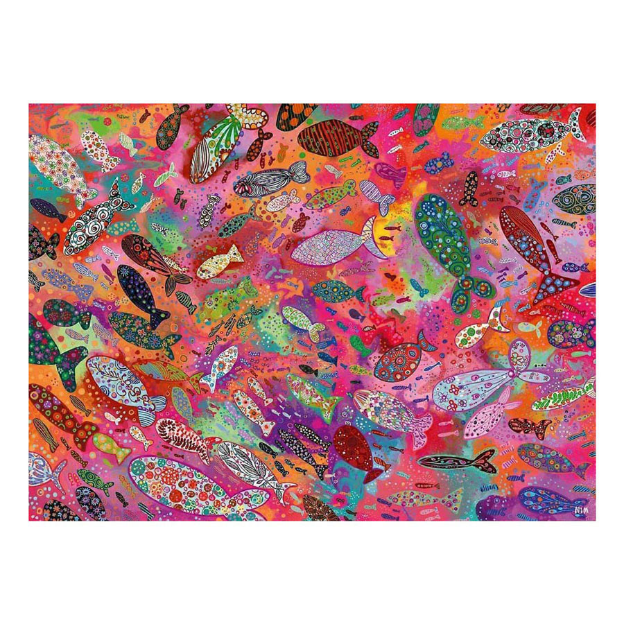 Puzzle Ravensburger Poisson Fuchsia - 500 pièces.