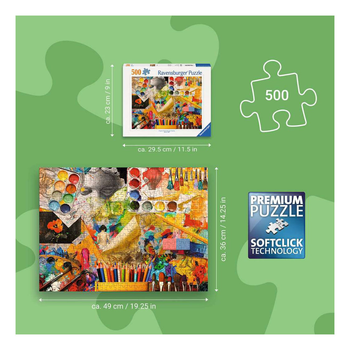 Ravensburger Puzzle Studio d'Art - 500 pièces.