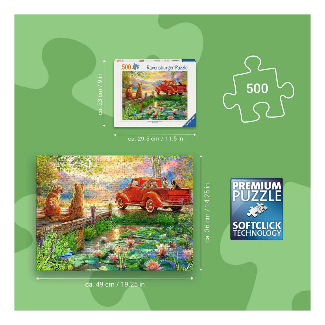 Puzzle Ravensburger Amour d'été - 500 pièces.