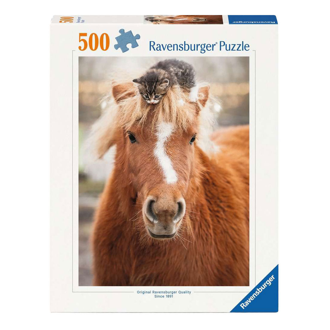 Ravensburger Legpuzzel Pony and cat - 500st.