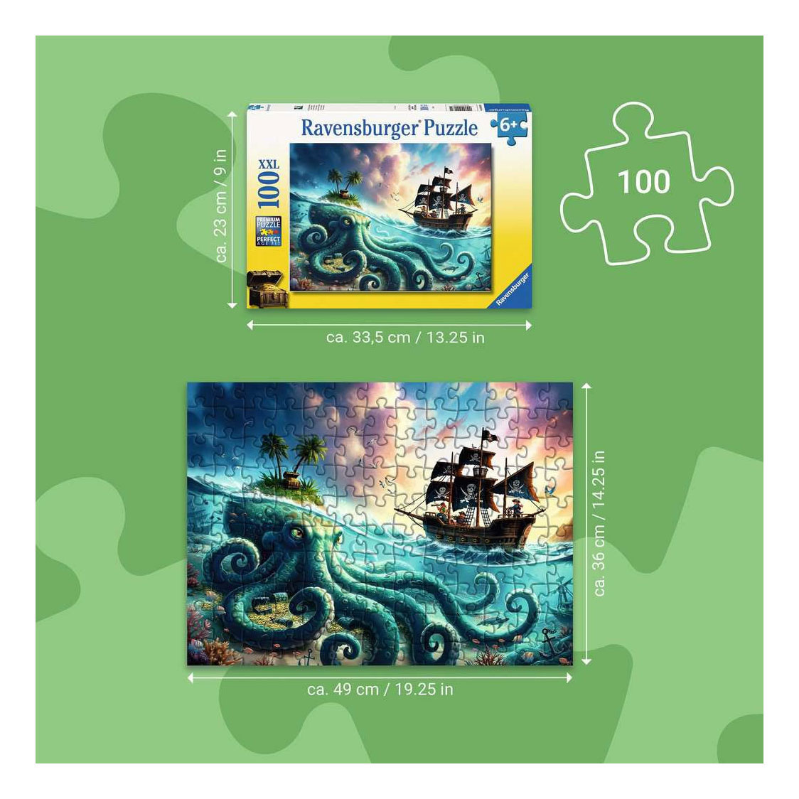 Ravensburger Legpuzzel Piratenschat - 100 XXL st.