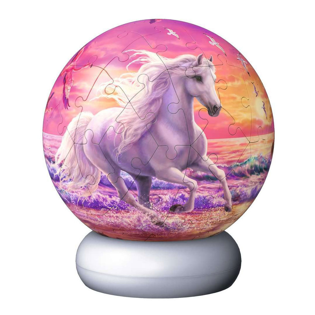 Ravensburger 3D Puzzel Nachtlamp Paarden op het Strand - 73st.