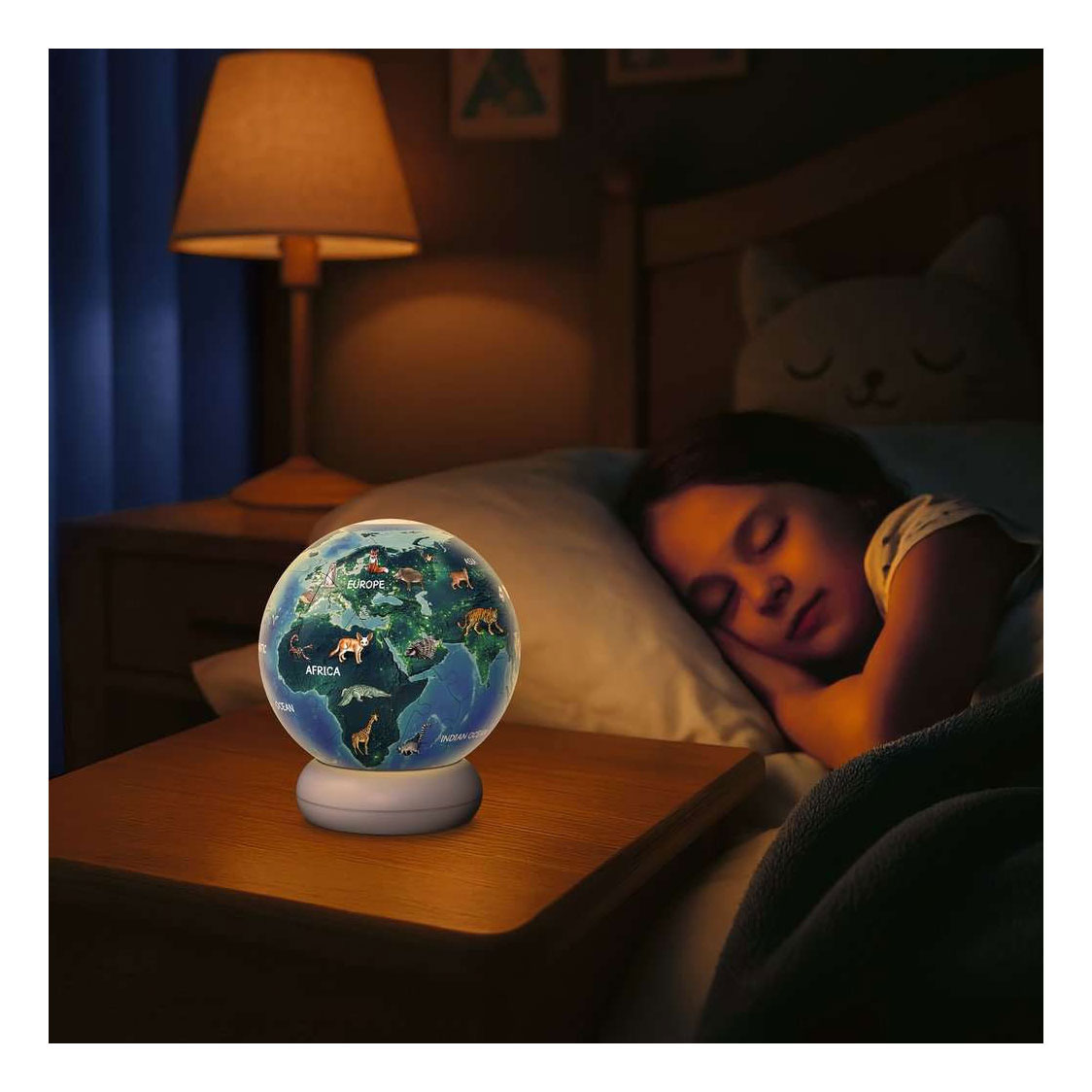 Ravensburger 3D Puzzel Nachtlamp de Aarde bij Nacht - 72st.