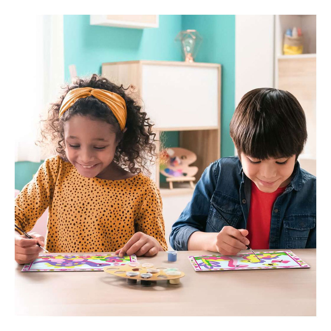 Ravensburger CreArt Schilderen op Nummer - Kleurrijke Dino's