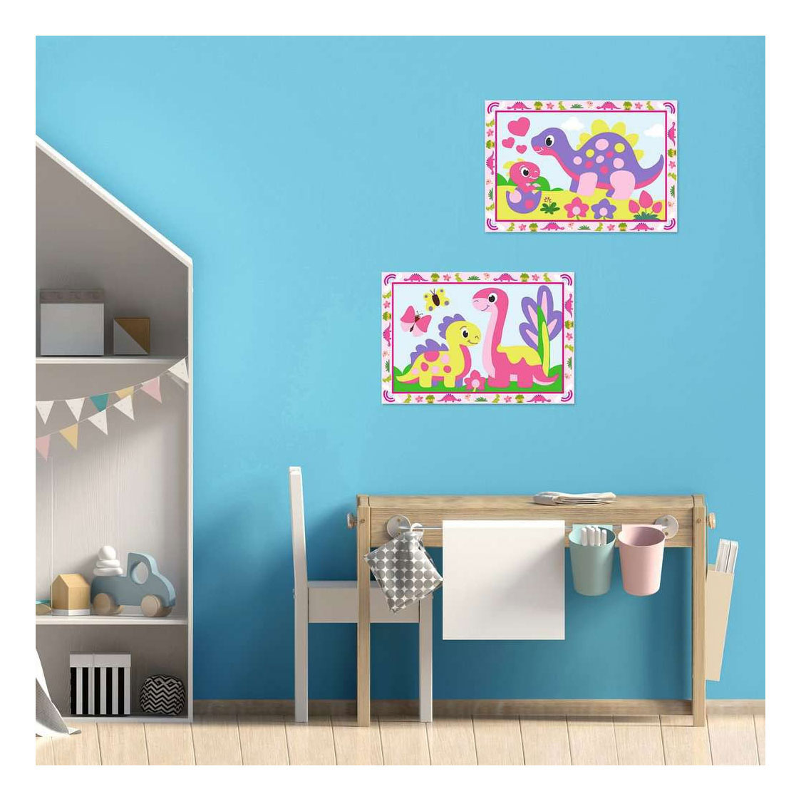 Ravensburger CreArt Schilderen op Nummer - Kleurrijke Dino's