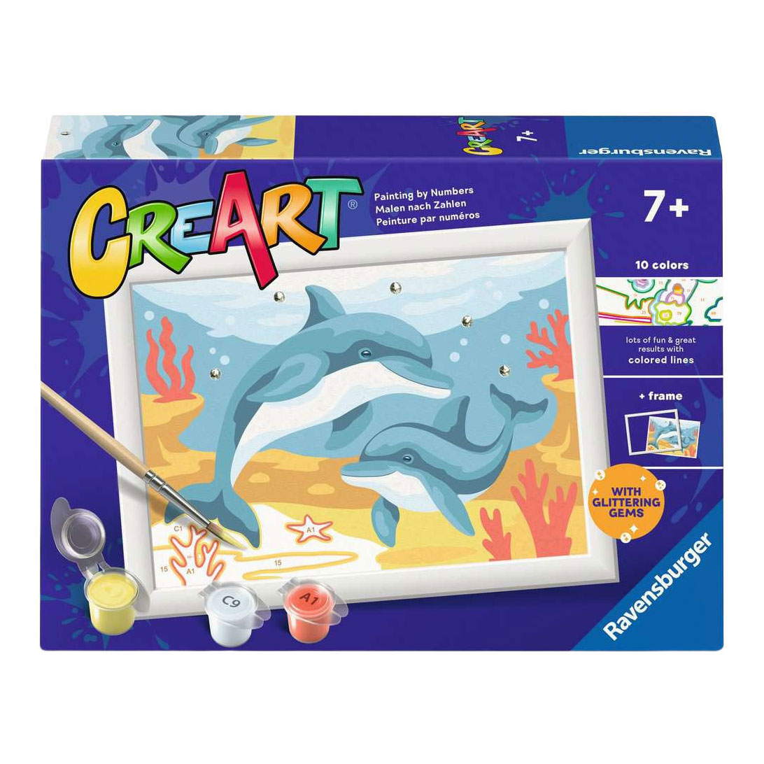 Ravensburger CreArt Schilderen op Nummer - Springende Dolfijn