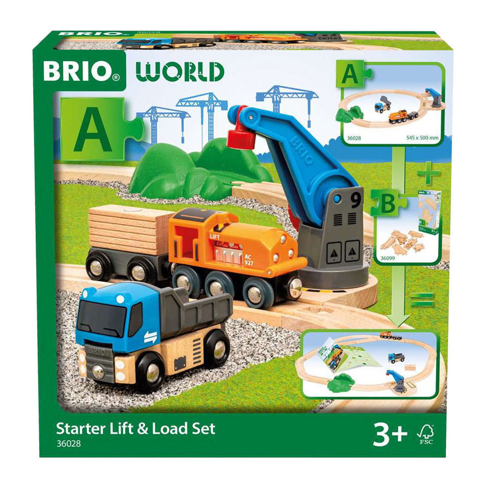Brio Train Set Lift and Load Starter Set - 14-teilig.