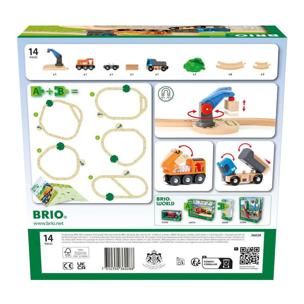Brio Train Set Lift and Load Starter Set - 14-teilig.