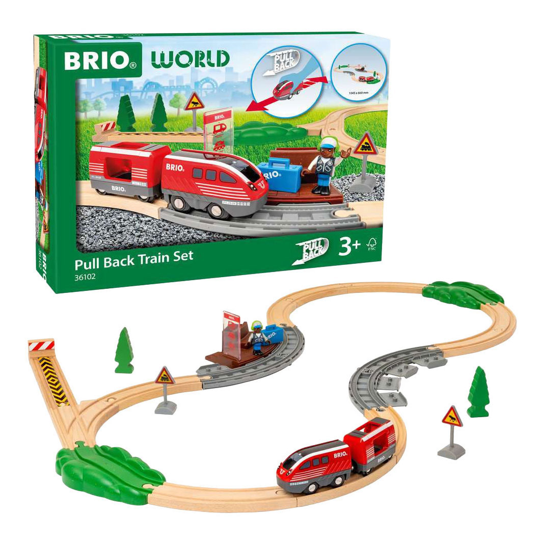 Brio Pullback Trein Set - 28dlg.