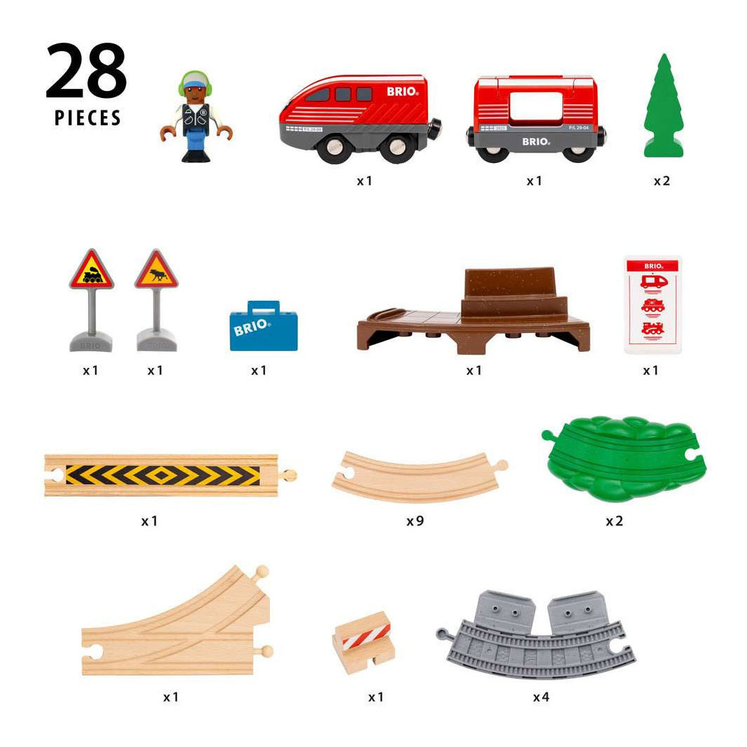 Brio Pullback Trein Set - 28dlg.