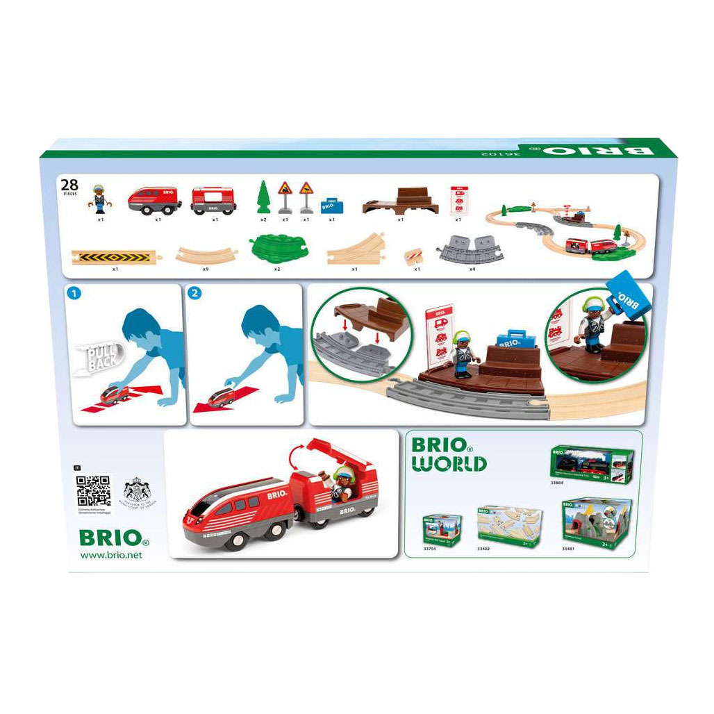 Brio Pullback Trein Set - 28dlg.