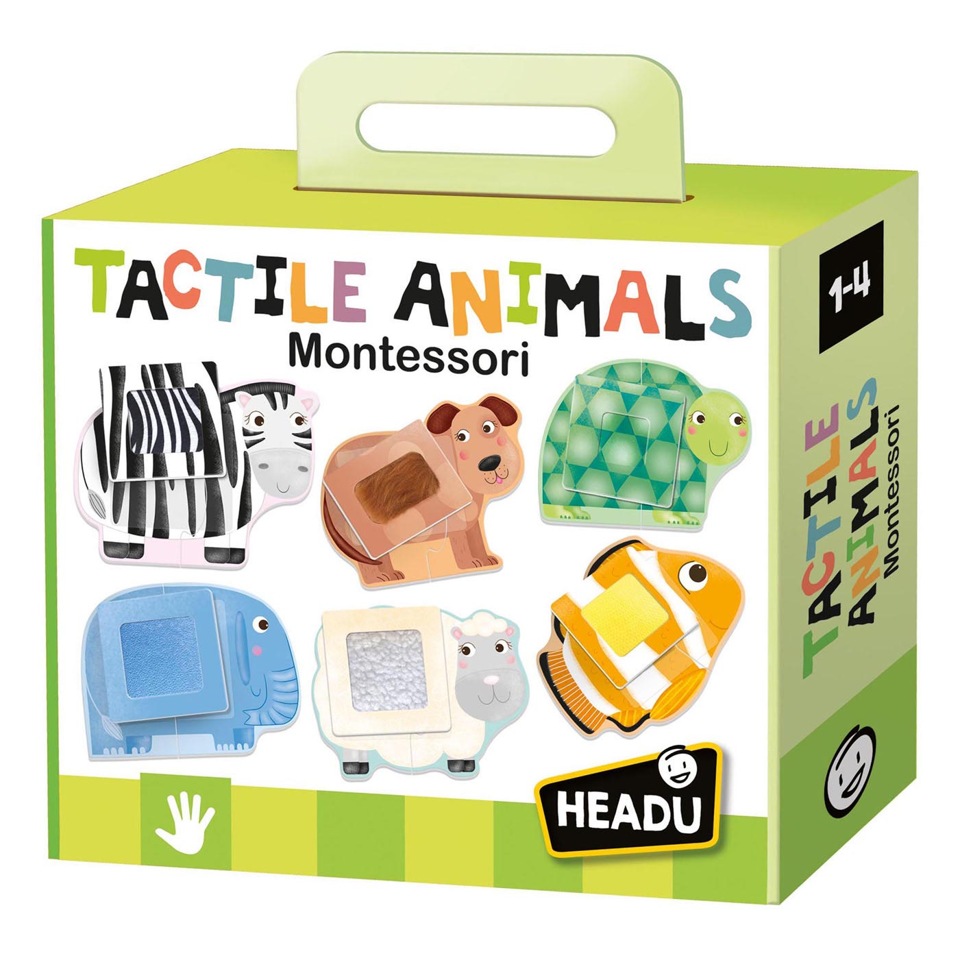 Headu Tactile Dieren Montessori Vormen en Sorteren Puzzel
