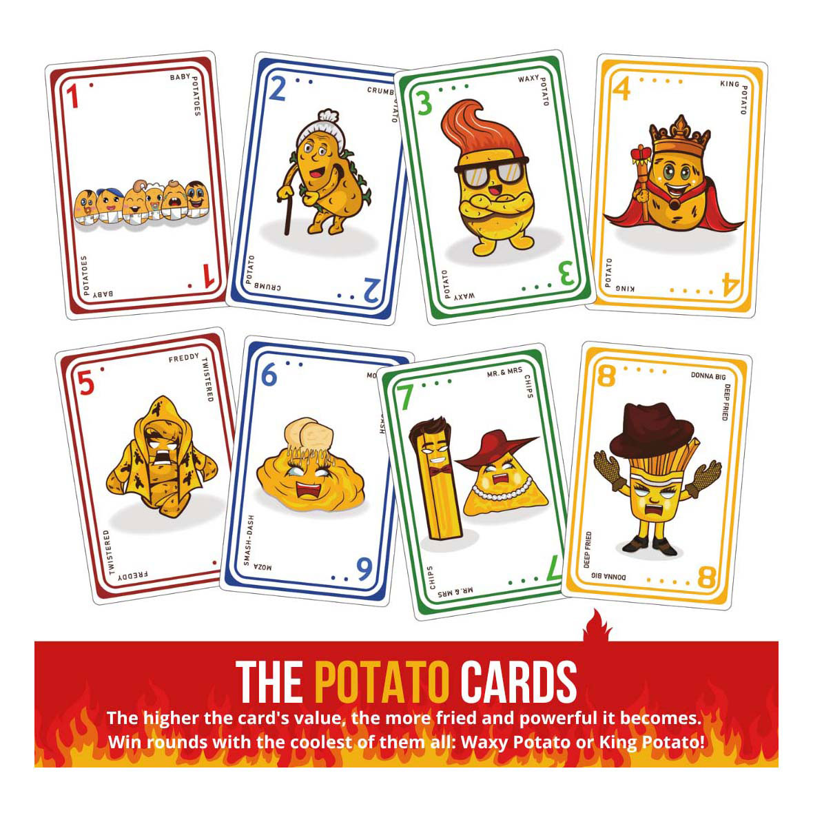 Fried Potatoes Card Game Burned edition (Engelstalig)