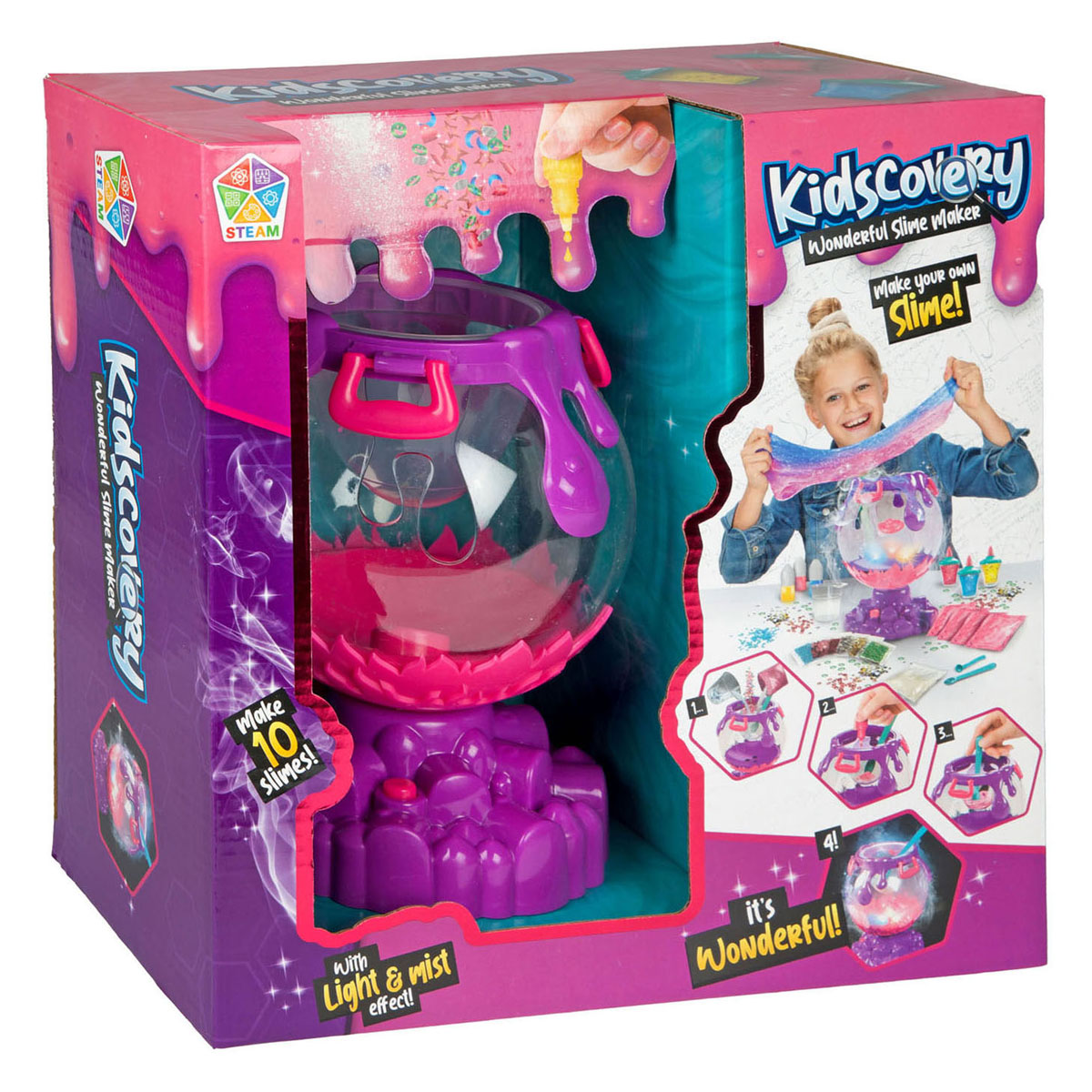 Kidscovery Magisch Slijm Glazen Bol met Licht