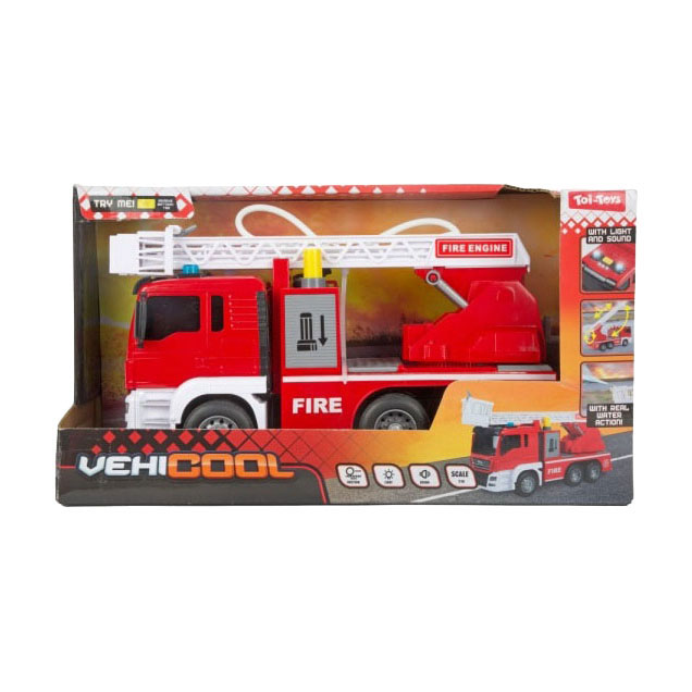 Camion-échelle de pompiers Vehicool - 28 cm