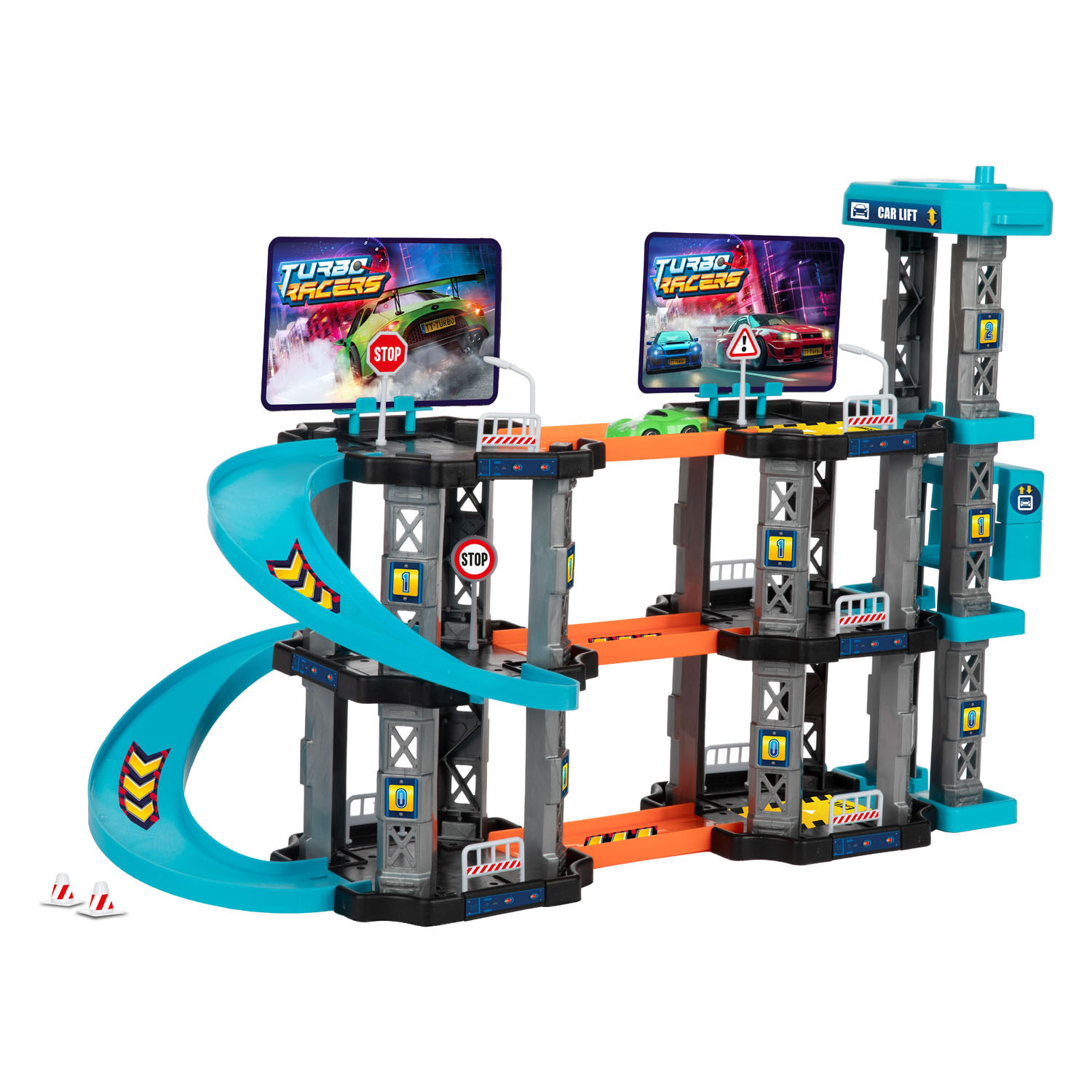 Garage de stationnement pour pilotes de course turbo avec ascenseur