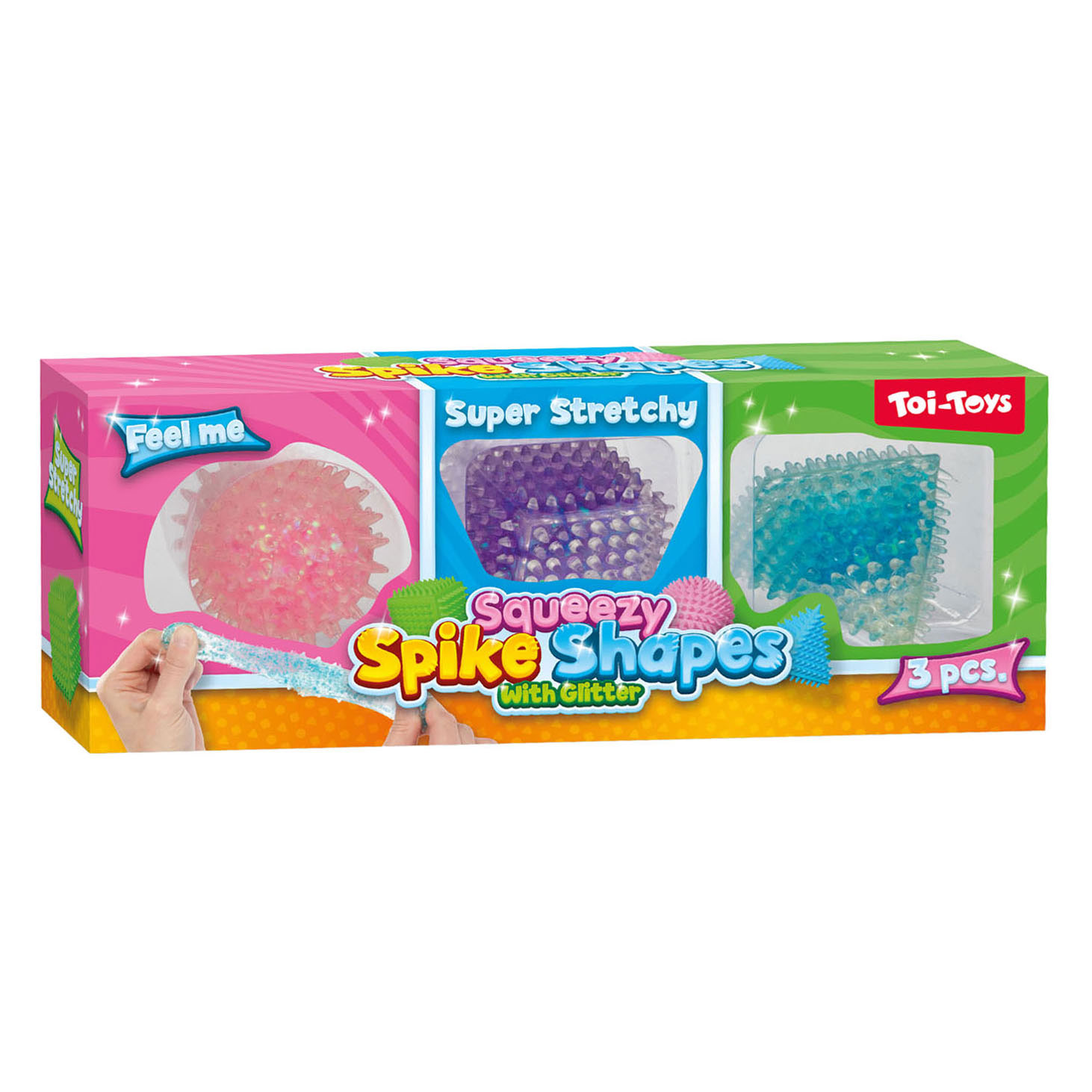 Figurines à paillettes géométriques - 3 pièces.