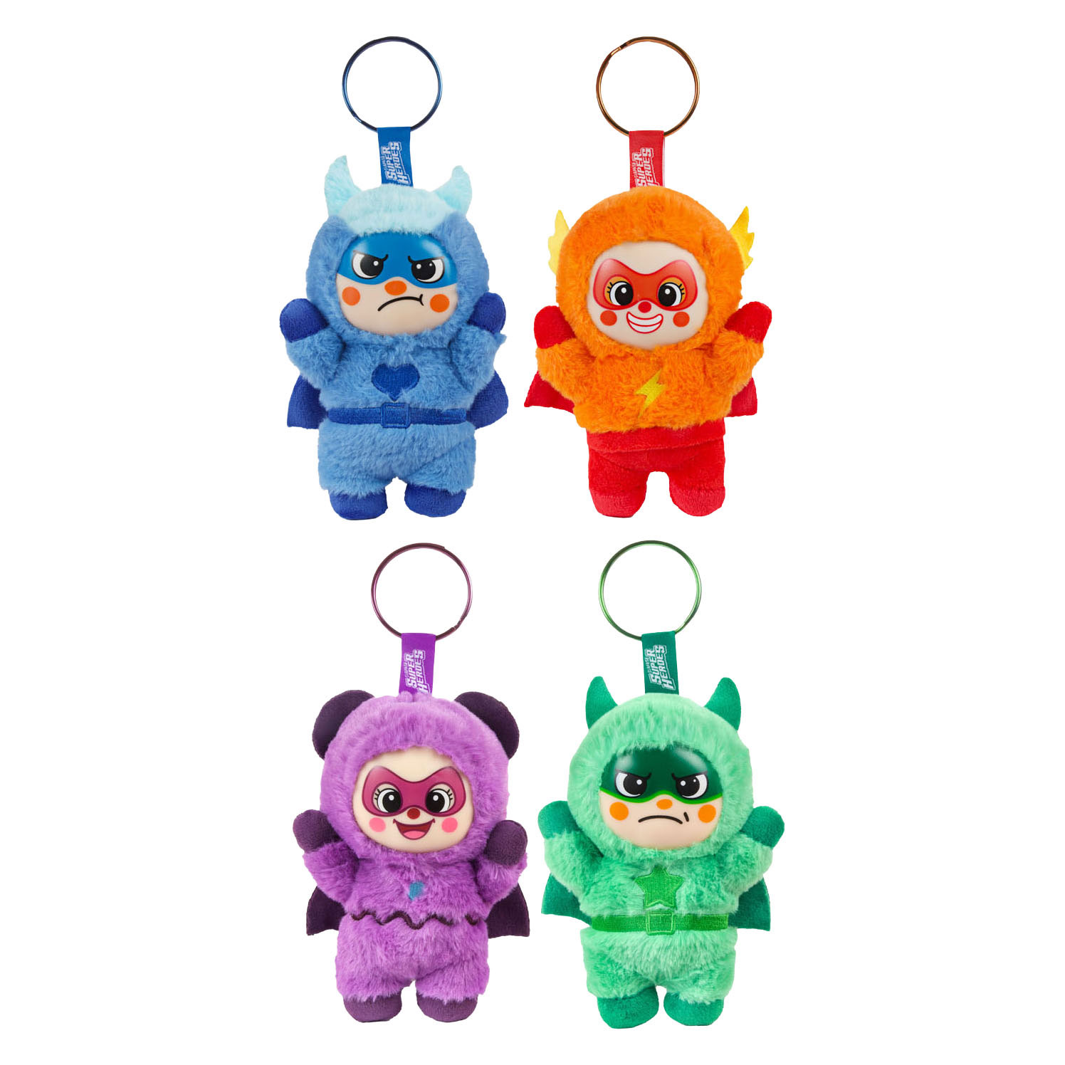 Pluchen Figuur Sleutelhanger Super Hero - 16cm