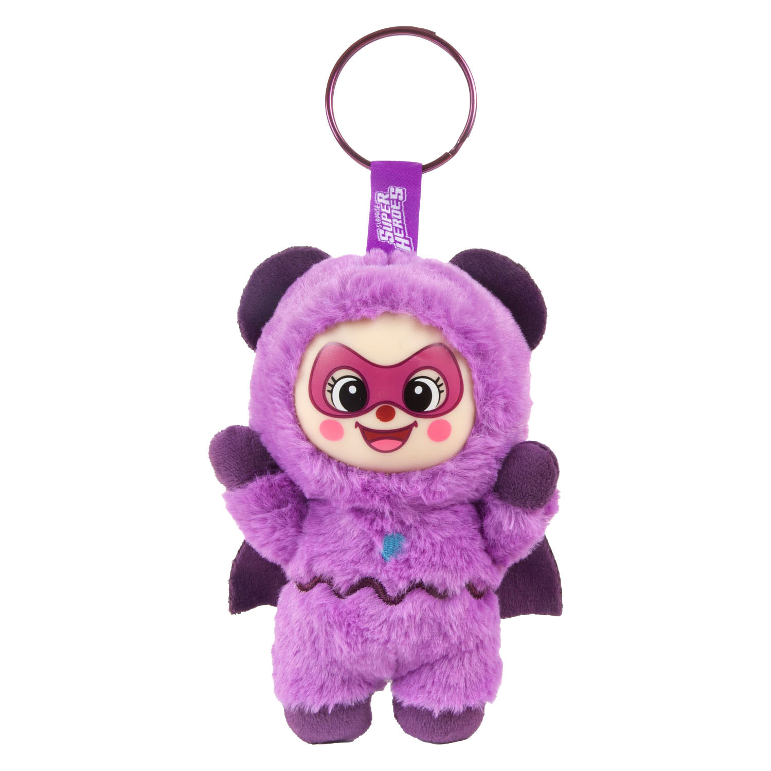 Pluchen Figuur Sleutelhanger Super Hero - 16cm