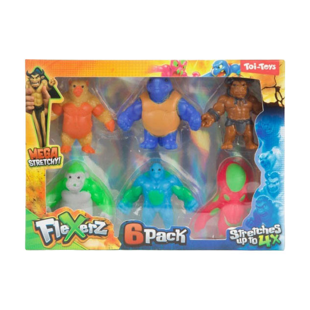 Anti Stress Figur Flexerz 6cm - 6Stk.