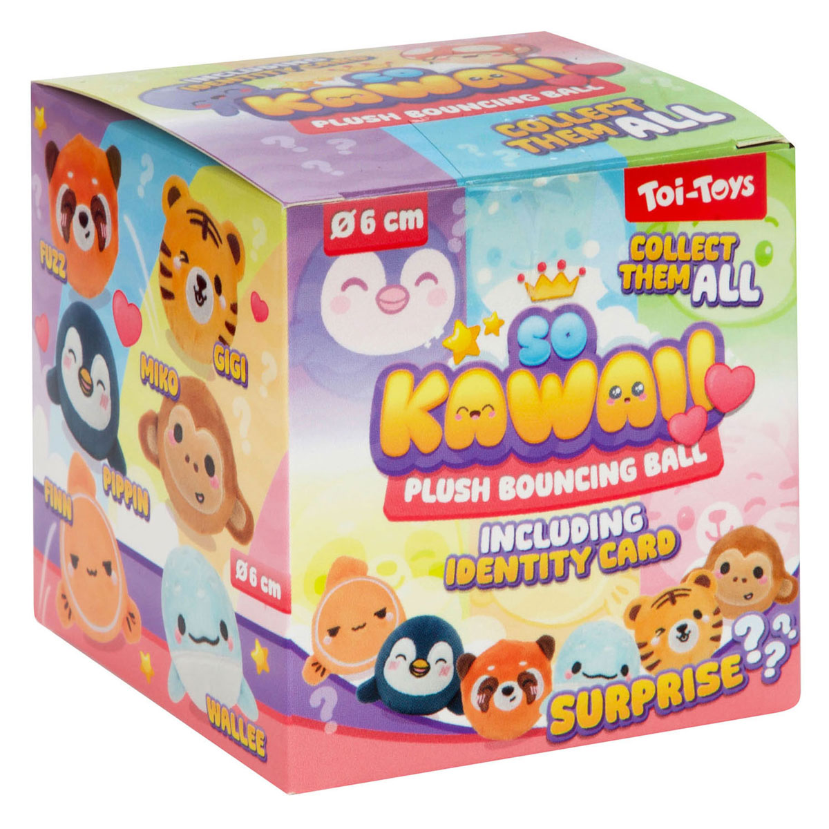 Boule rebondissante en peluche So Kawaii - 6 cm