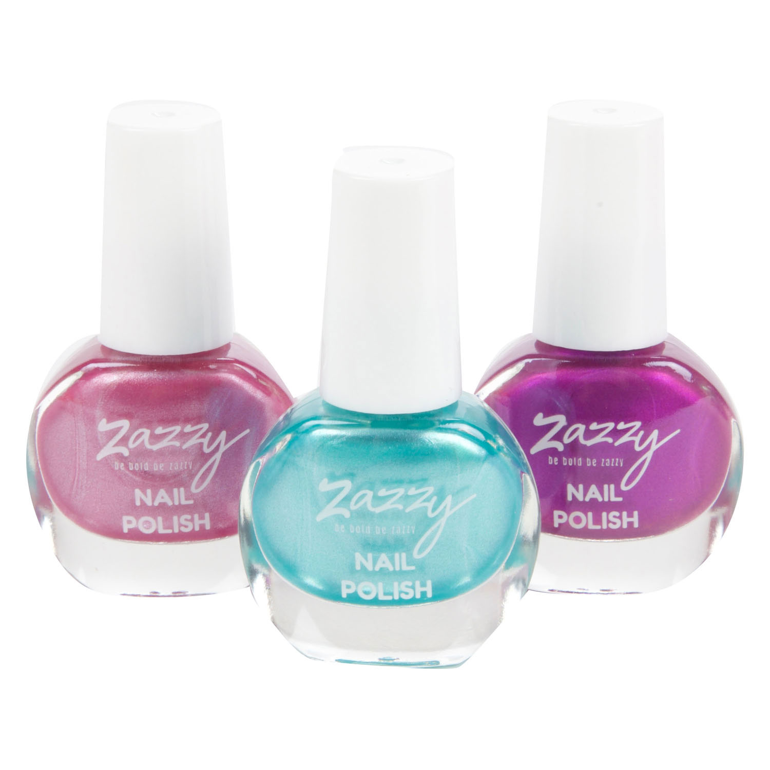 Zazzy Nagelset - 3 Nagellak, Lamp + Stickers