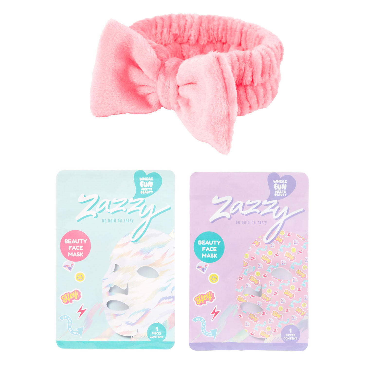 Zazzy Welness Set - 2 Gezichtsmasker met Hoofdband