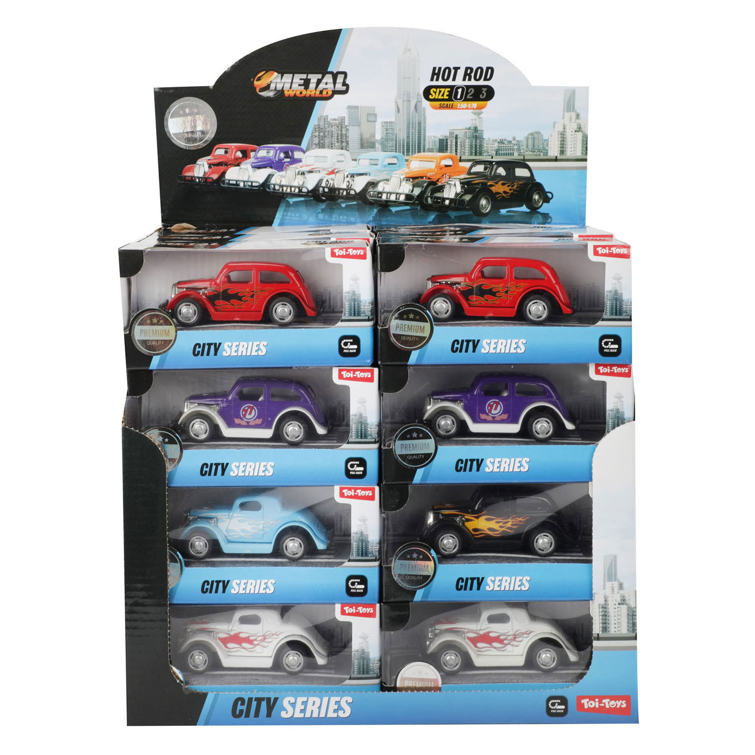 Metalen Pull Back Hot Rod Auto