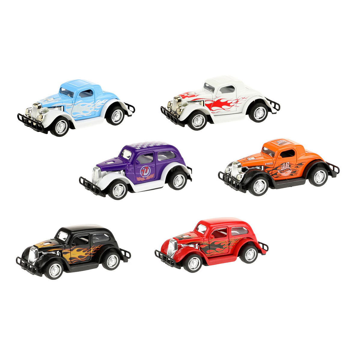 Metalen Pull Back Hot Rod Auto
