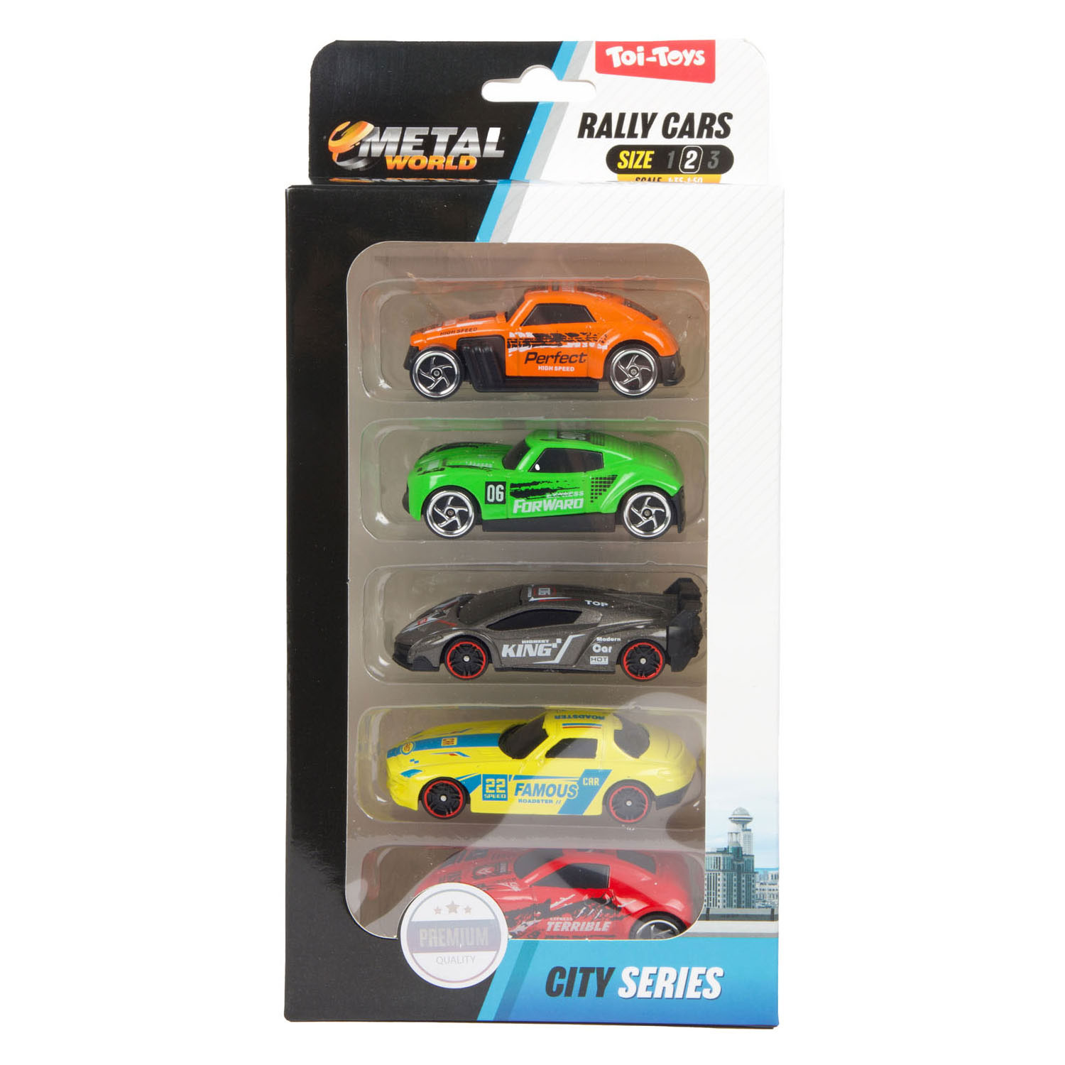 Metalen Rally Race Auto Classic - 5st.