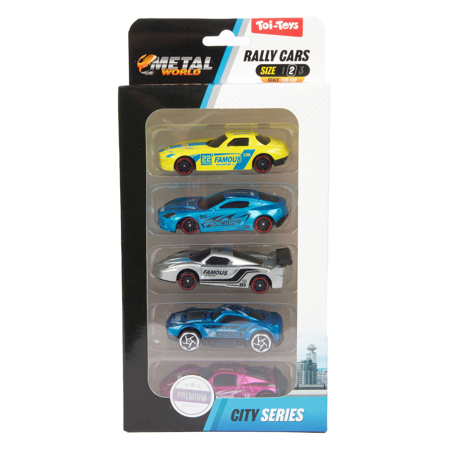 Metalen Rally Race Auto Classic - 5st.