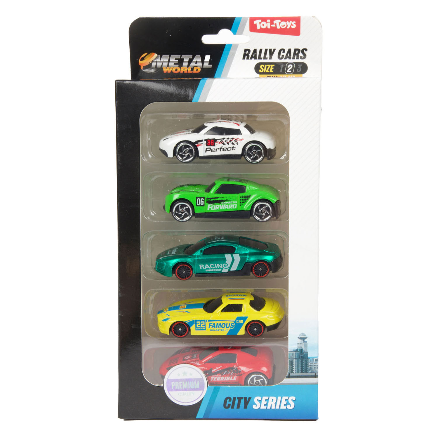 Metalen Rally Race Auto Classic - 5st.