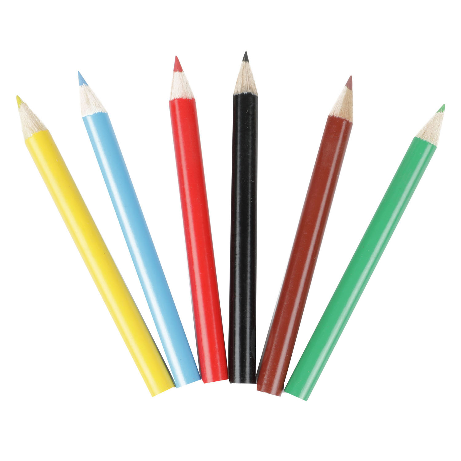 Crayons de couleur, 6 pièces.