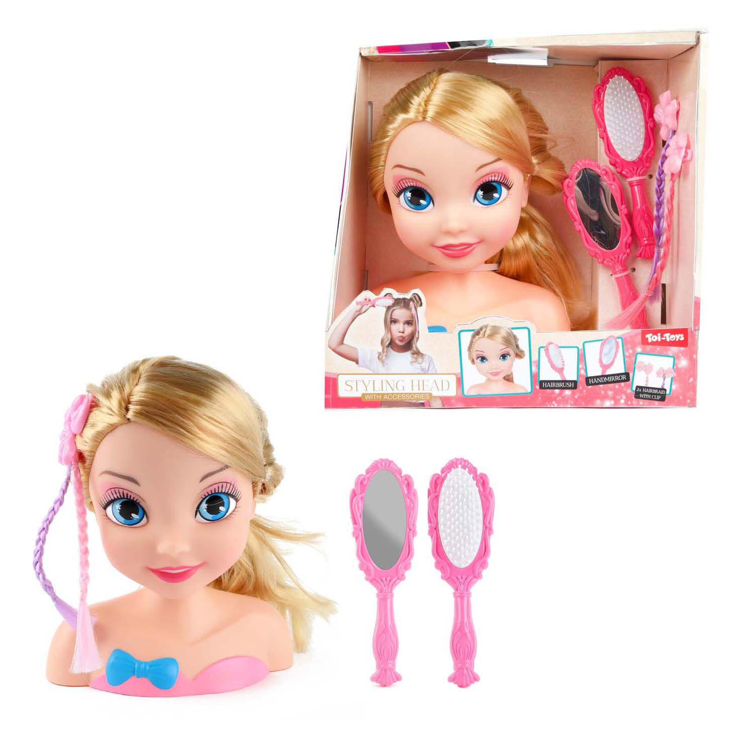 Tête de coiffure avec accessoires