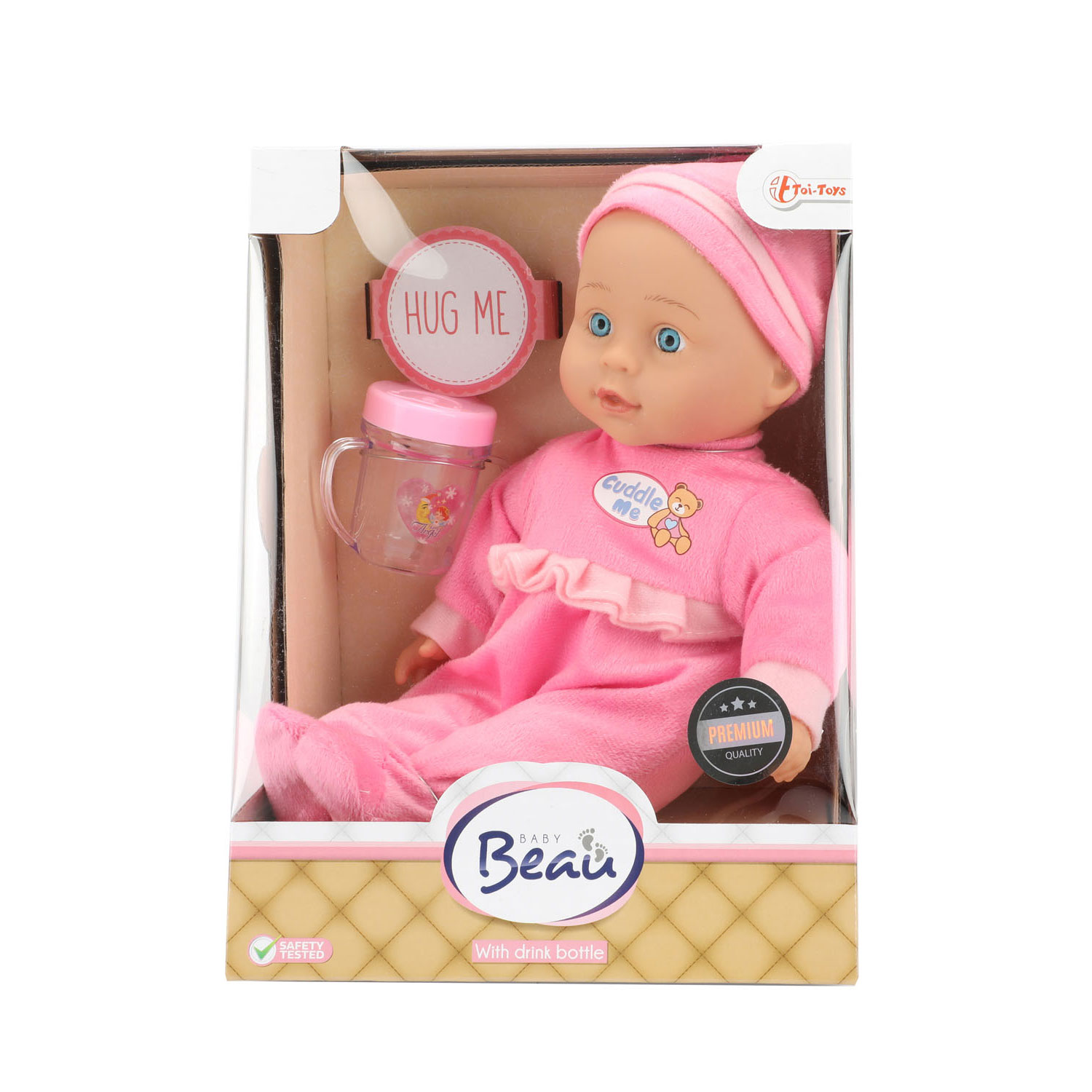 Baby Beau Babypuppe mit Flasche, 30 cm