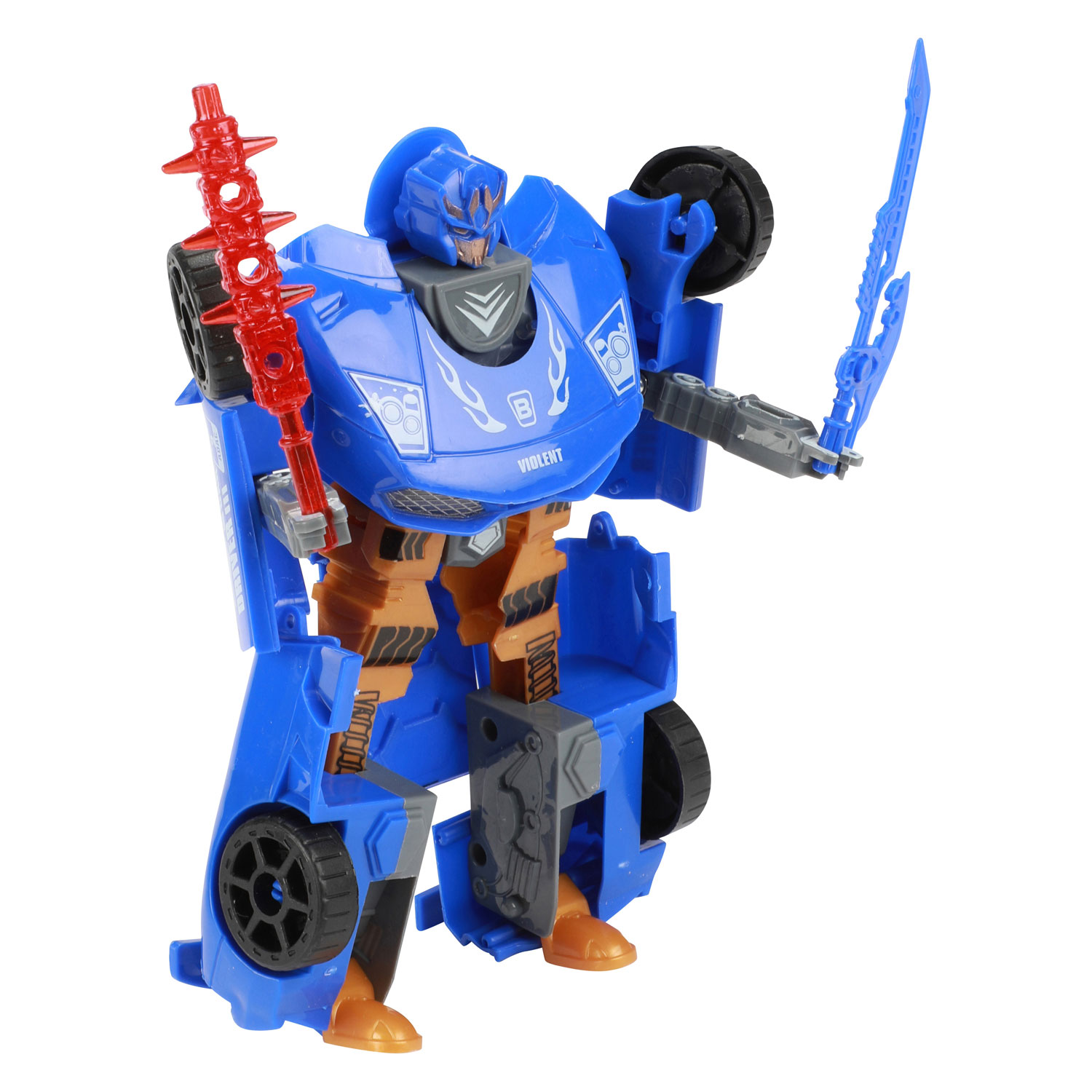 Roboforces verwandeln Autoroboter blau