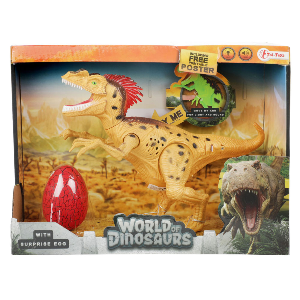 Dino du World of Dinosaurs avec son et œuf orange