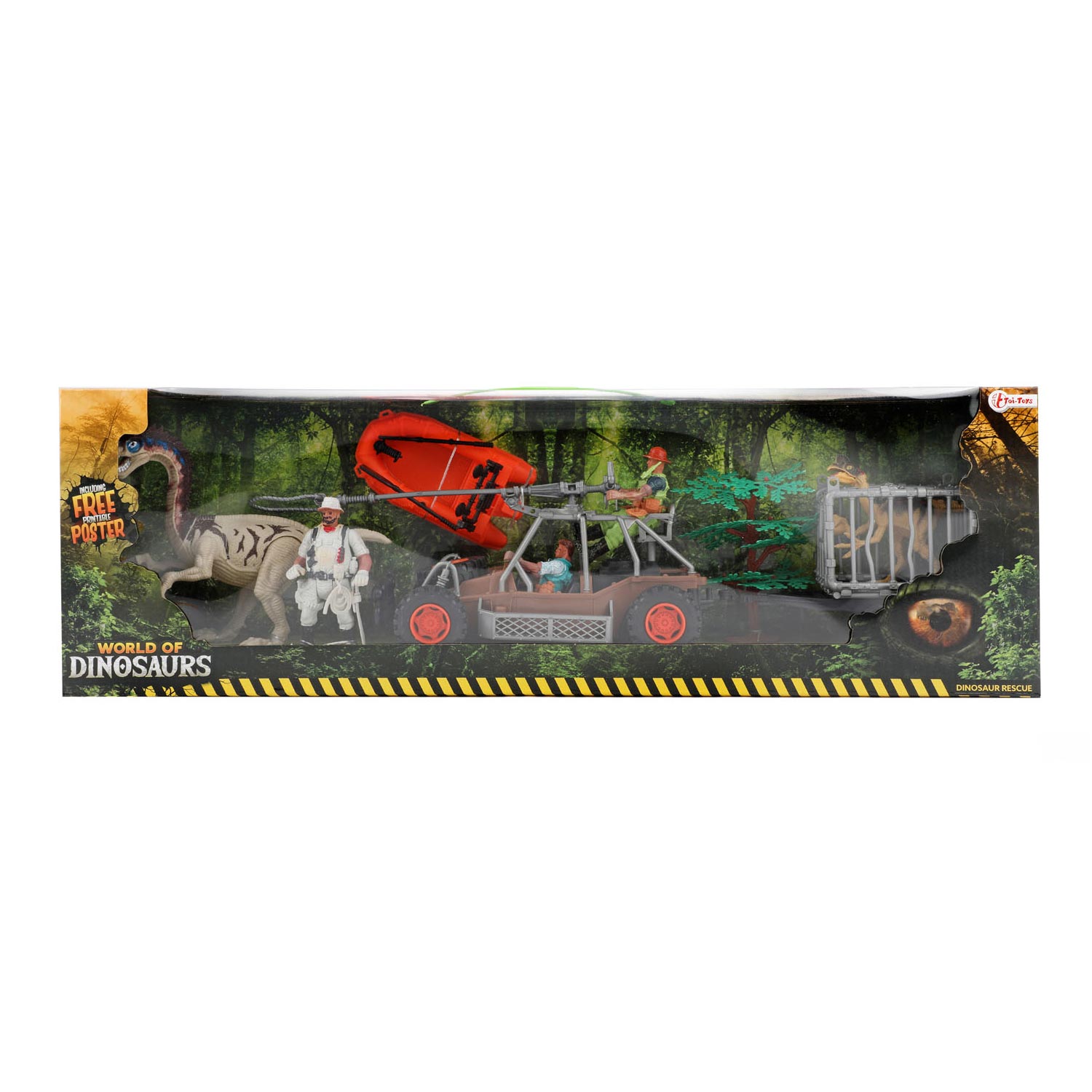 World of Dinosaurs Speelset XL - Jeep en Boot met Dino's