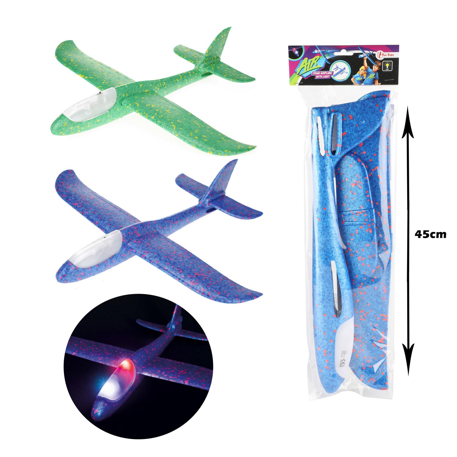 ongerustheid sap Verbonden Foam Vliegtuig Air XXL met Licht, 45cm online kopen | Lobbes Speelgoed