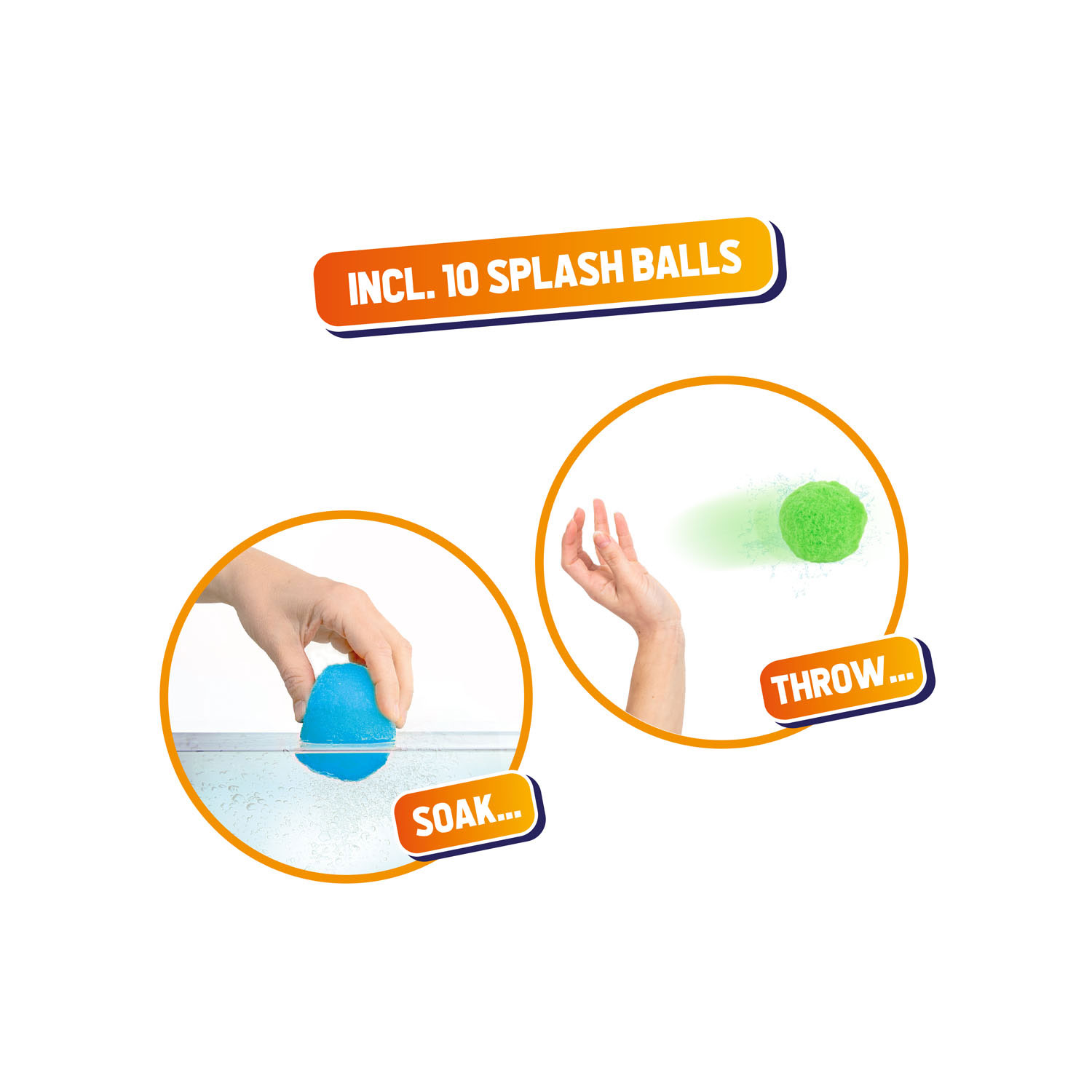 Splash Super Splash Balls Set (2 Eimer, 10 Splash Balls)