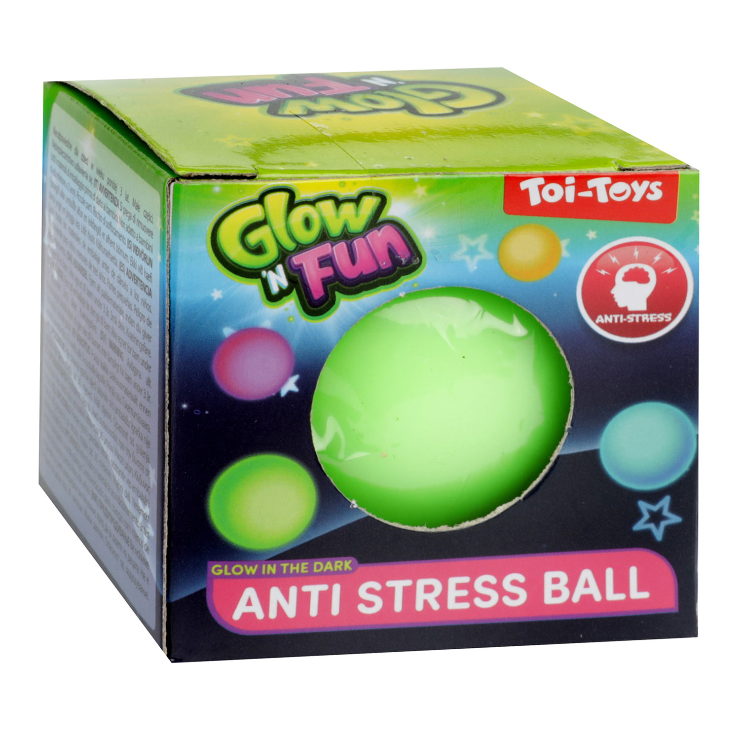 Balle anti-stress Glow N Fun qui brille dans le noir
