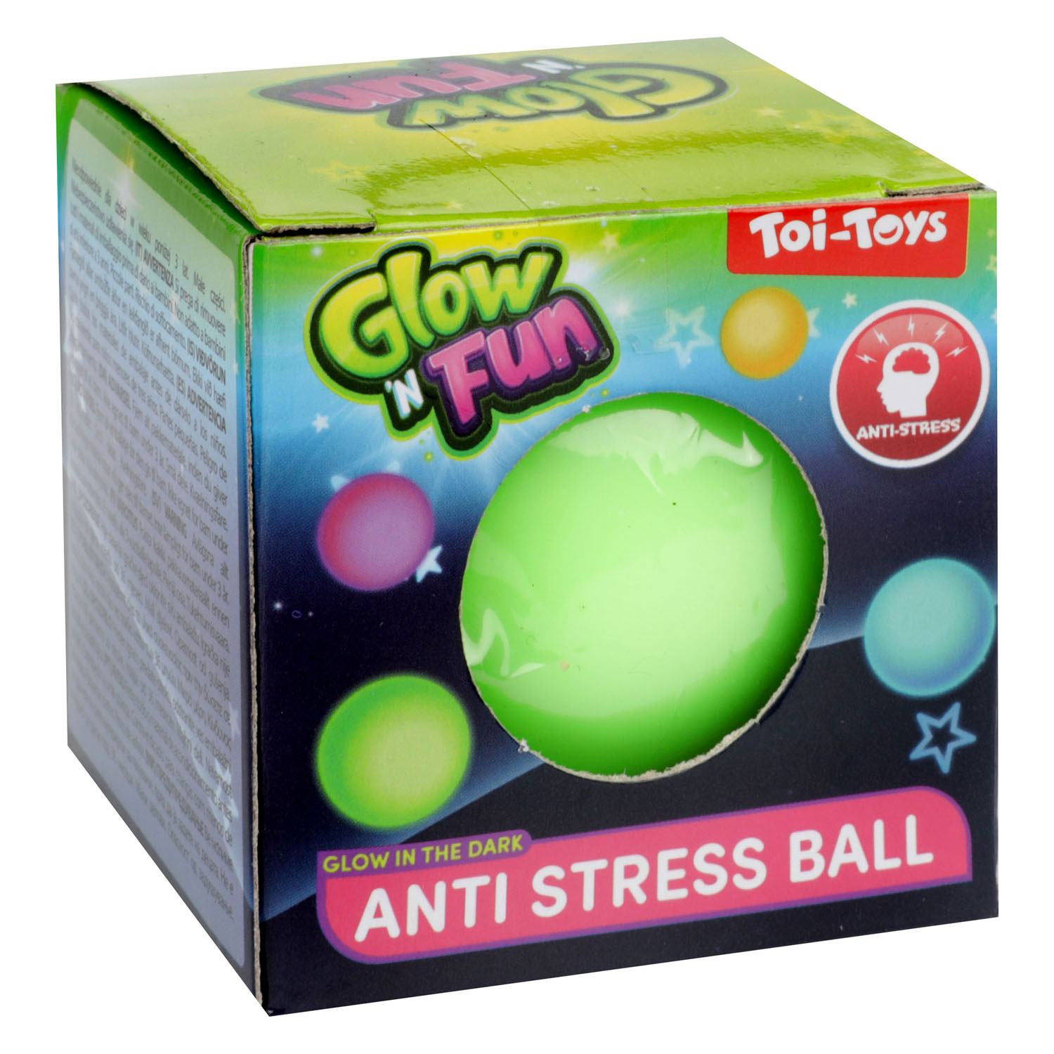 Balle anti-stress Glow N Fun qui brille dans le noir